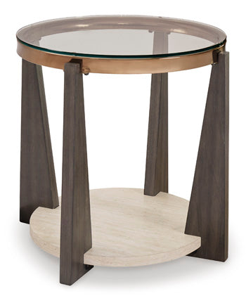Round End Table Frazwa Multi