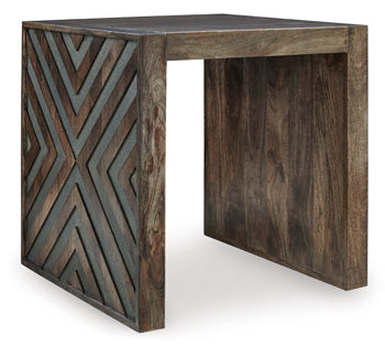 Square End Table Dreggan Brown