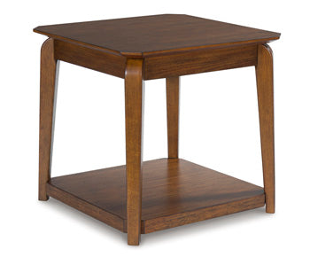 Square End Table Trenmour Medium Brown