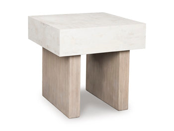 Square End Table Jorlaina Light Grayish Brown