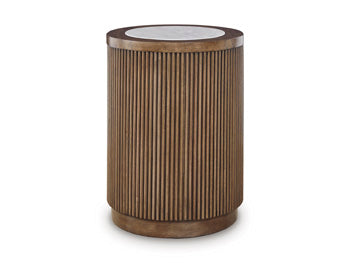 Round End Table Hadonna Brown