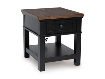 Rectangular End Table Wildenauer Brown/Black