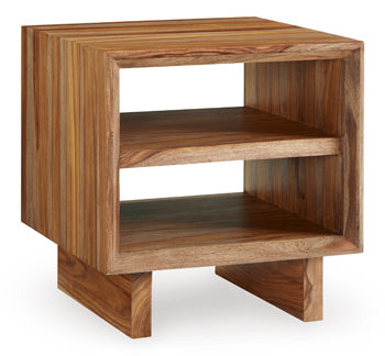 Square End Table Dressonni Brown