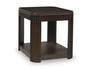 Rectangular End Table Carlibrie Warm Brown
