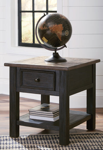 Rectangular End Table Tyler Creek Grayish Brown/Black