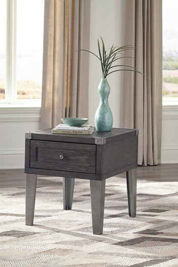 Rectangular End Table Todoe Dark Gray
