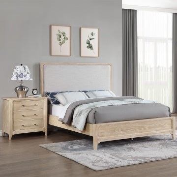 Westfield Sand Upholstered Panel  Bed