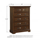 Tamarack Hazelnut 41" 6-Drawer Chest