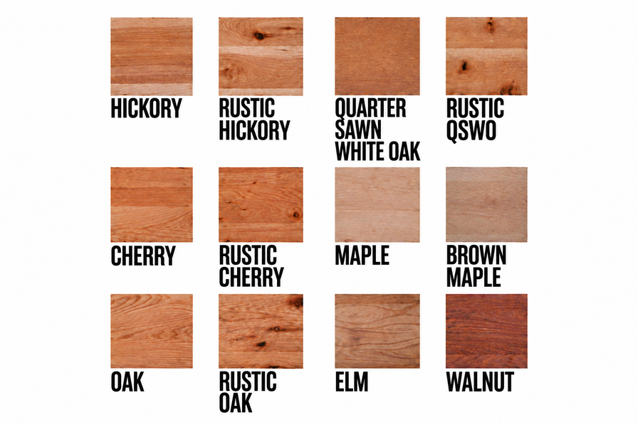 Compact wood species chart