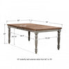 Barnwell 78" Leg Table with 18" Butterfly Leaf