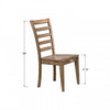 Carmel Rustic Brown Ladderback Side Chair