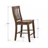 Carmel Rustic Brown Rake Back Barstool