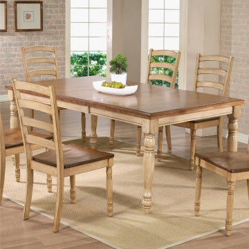 Quails Run Almond/ Wheat 78" Leg Table with 18" Butterfly Leaf