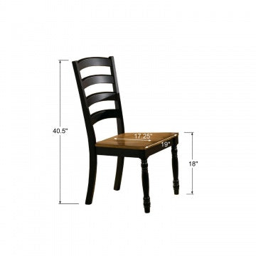 Quails Run - Almond/Ebony Ladder-back Side Chair