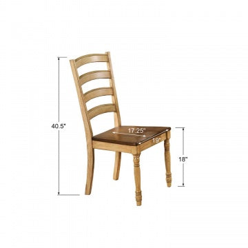 Quails Run - Almond/Wheat Ladder-back Side Chair