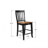 Quails Run - Almond/Ebony 24" Rake Back Barstool
