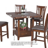 Zahara 60" Round Table with Granite Lazy Susan (36" H)