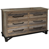 Loft Brown 6 Drawer Dresser