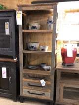 Loft Brown Collection 3 Drawer Pier / Bookcase