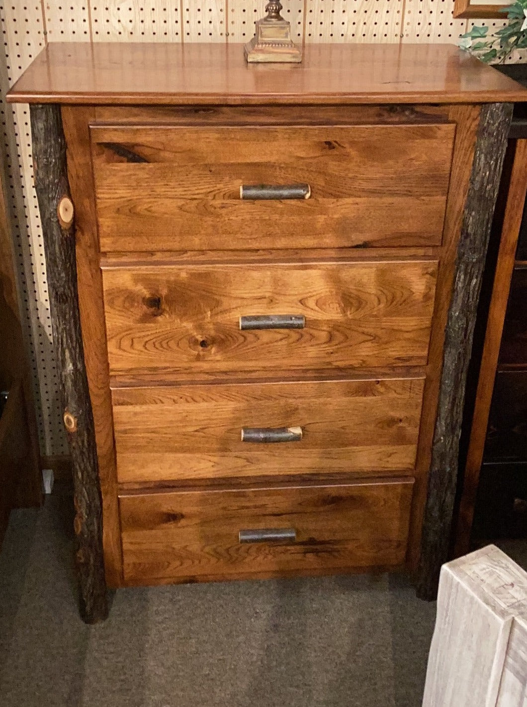 Rustic Hickory 4 Drawer Chest