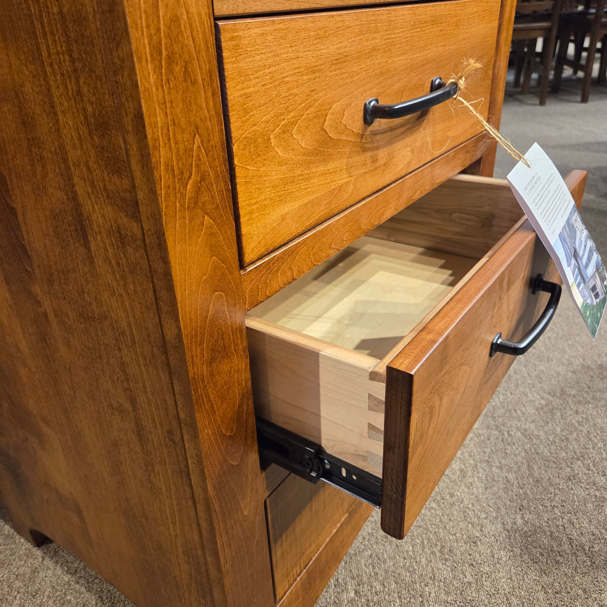 Mission 3 Drawer Nightstand with Slideout Top Amish Made