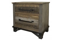Loft Brown 2 Drawer Nightstand